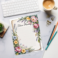 DipaliZ Floral Future Planning Notepad 8.5x11 Tear-away