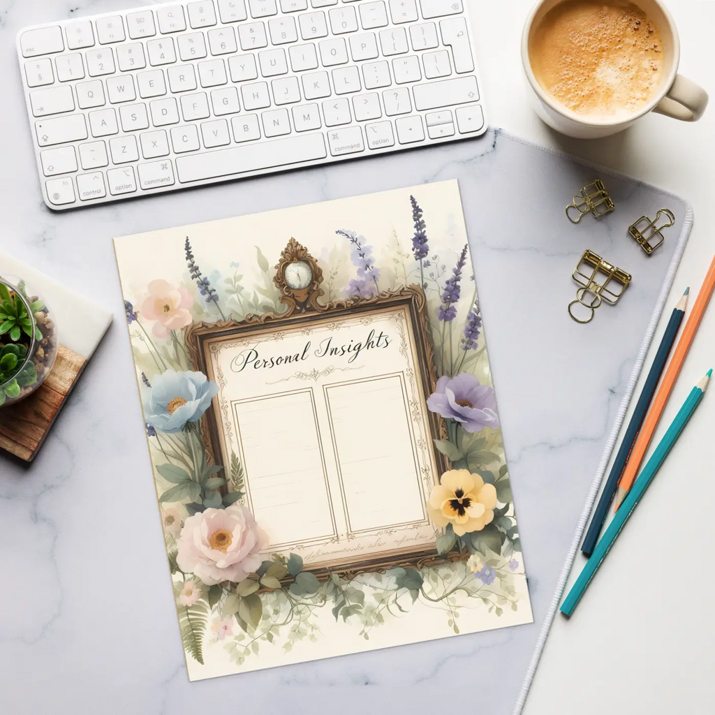 DipaliZ Floral Personal Insights Notepad Magnetic Backing