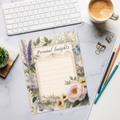 DipaliZ Flower Border Notepad – Personal Insights Space