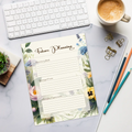 DipaliZ Improvement Floral Notepad Tomorrow’s Goals 8.5x11