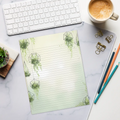 DipaliZ Terrarium Plant Ruled Notepad Magnetic Backing Option