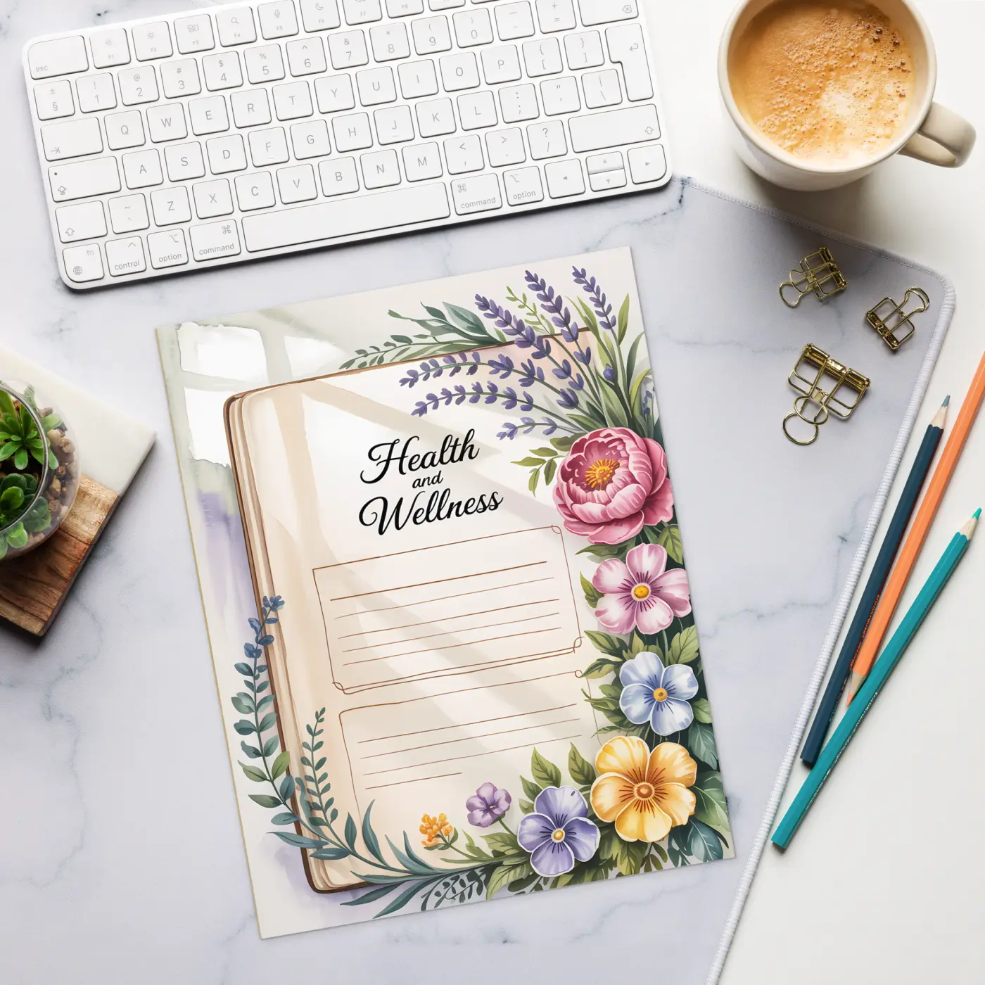 DipaliZ Elegant Floral Notepad Trendy Outfits Planner