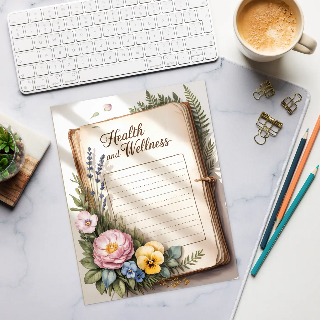 DipaliZ Wellness Journal Notepad Magnetic Backing 8.5x11