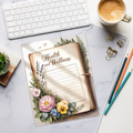 DipaliZ Wellness Journal Notepad Magnetic Backing 8.5x11