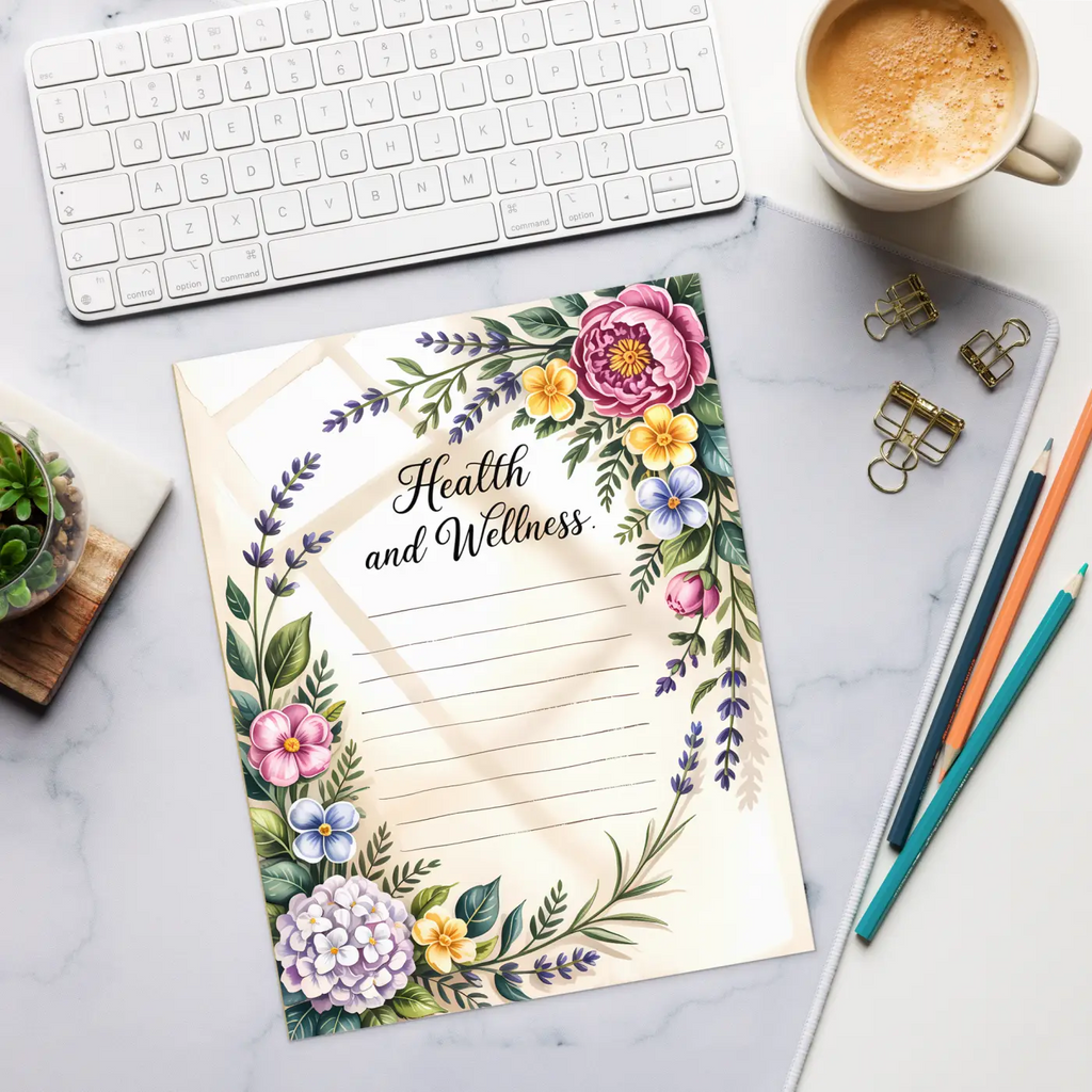 DipaliZ Wellness Journal Notepad Magnetic Backing 8.5x11