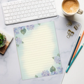 DipaliZ Hydrangea Flower Garden Notepad 8.5x11 Size