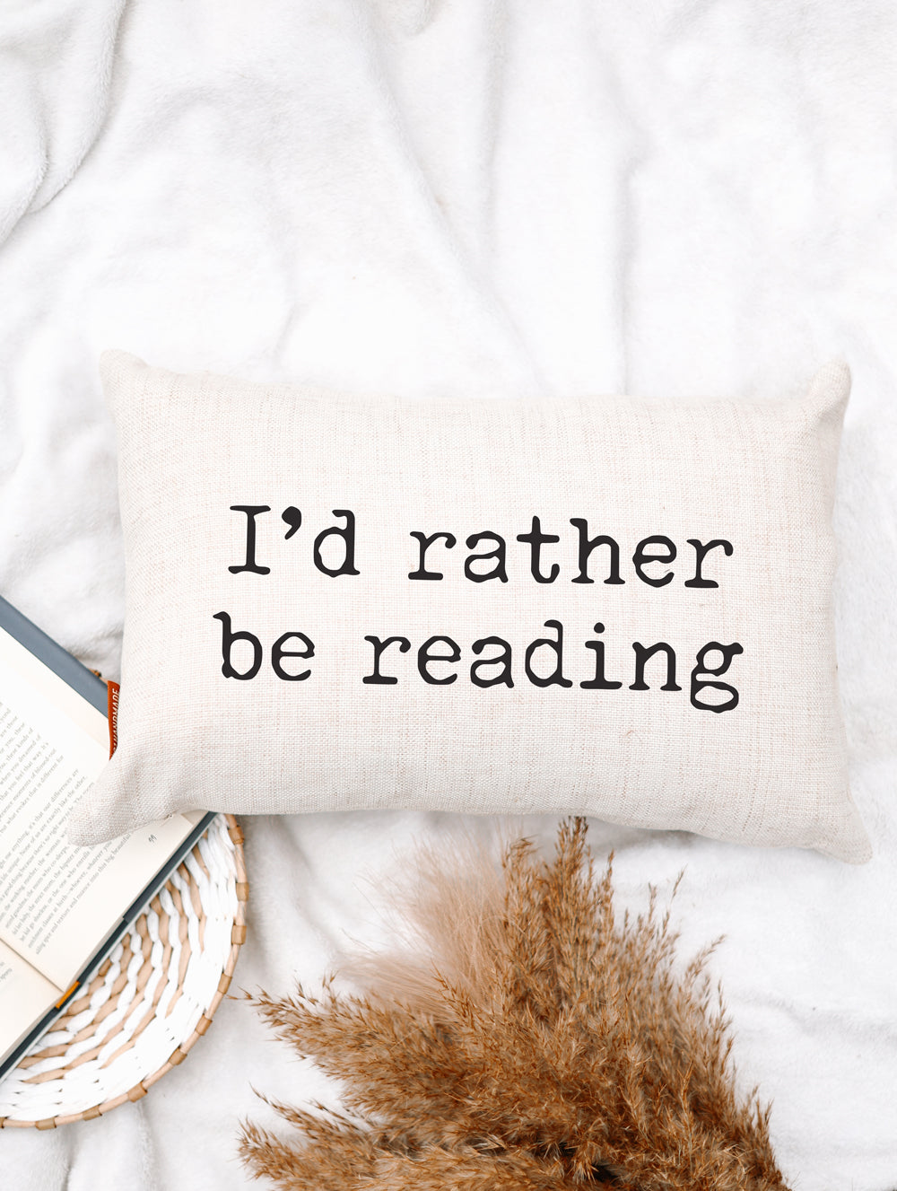 Book Pillow - I'd Rather Be Reading