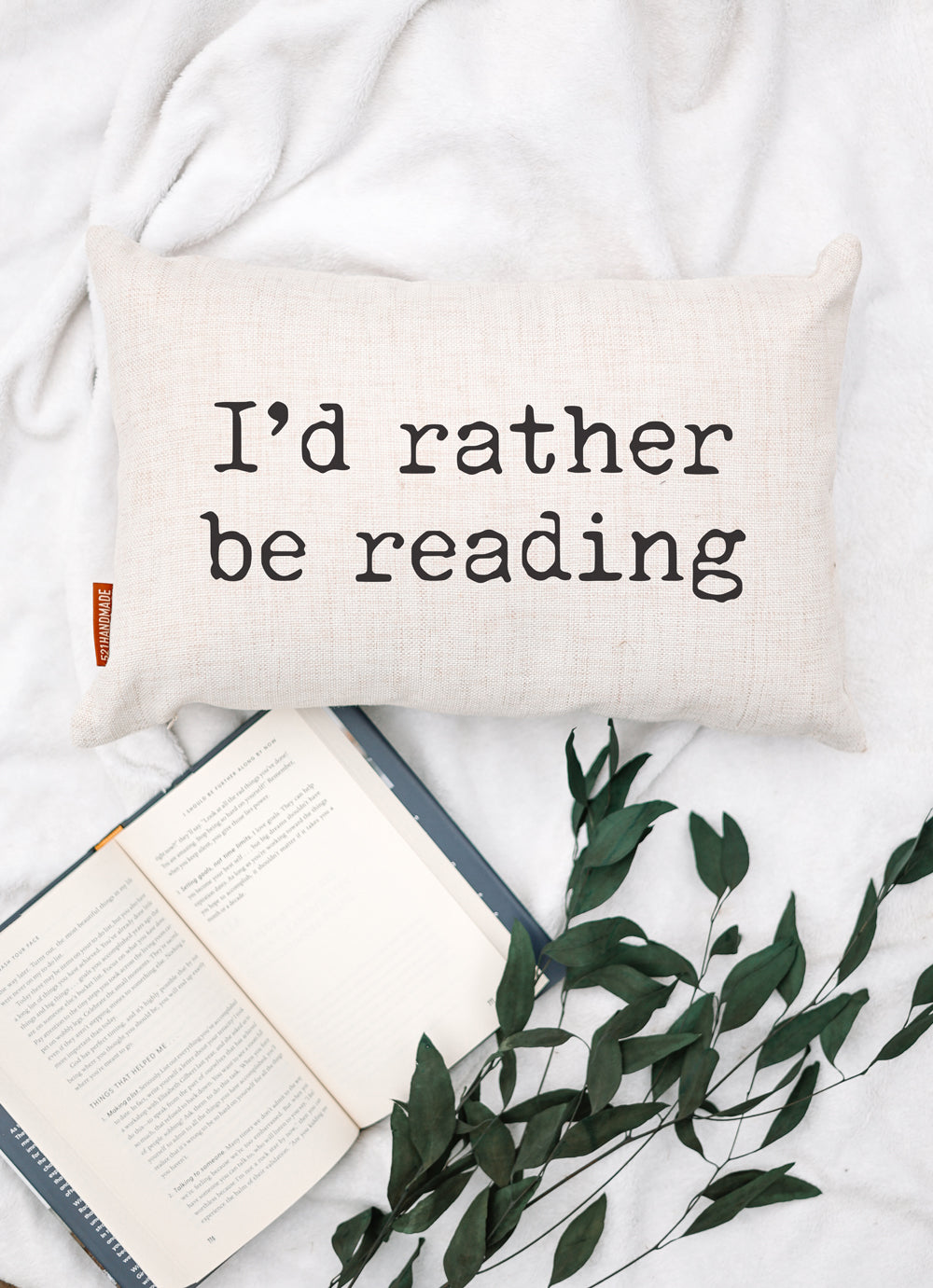 Book Pillow - I'd Rather Be Reading