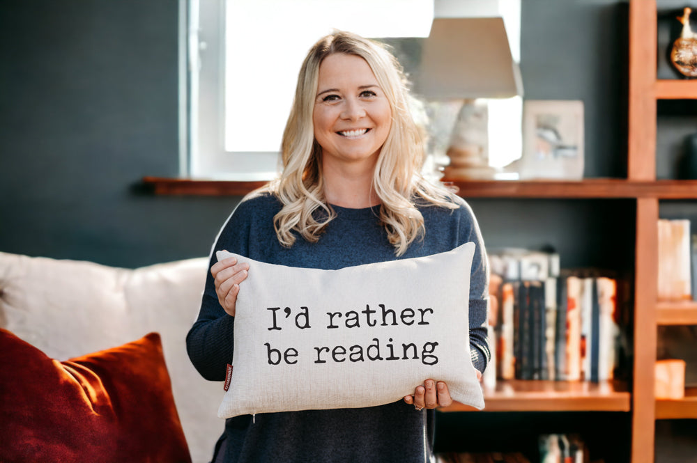 Book Pillow - I'd Rather Be Reading