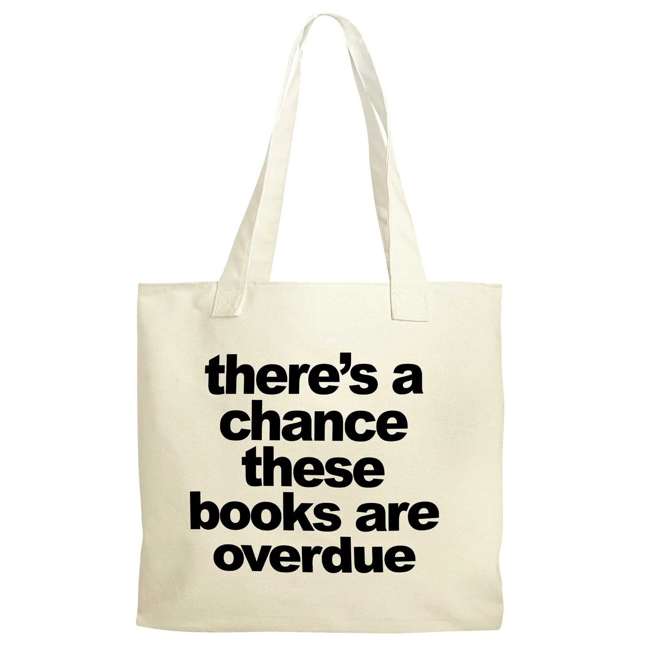 Book Bag, Overdue Library Books Funny Canvas Tote Bag