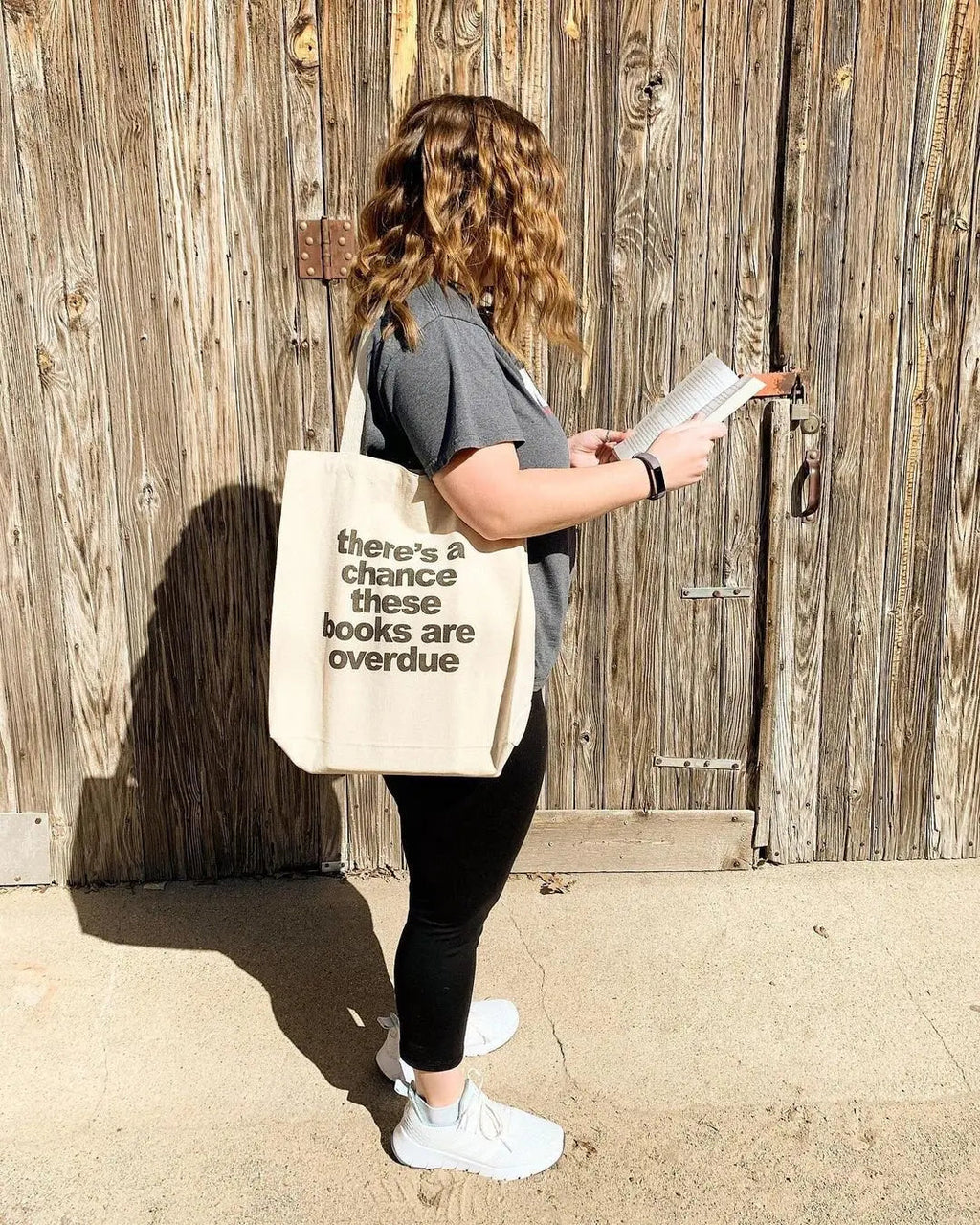 Book Bag, Overdue Library Books Funny Canvas Tote Bag