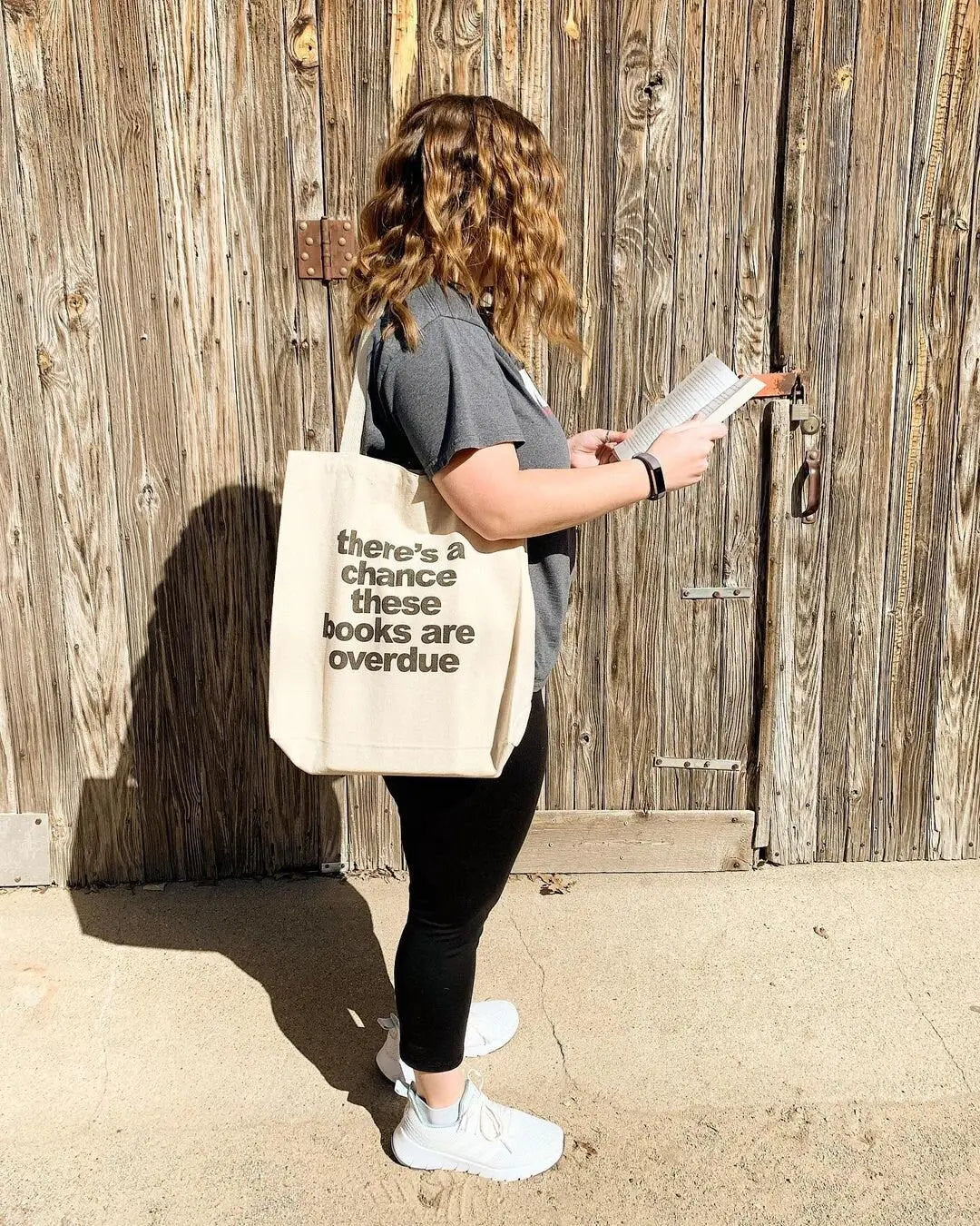 Book Bag, Overdue Library Books Funny Canvas Tote Bag