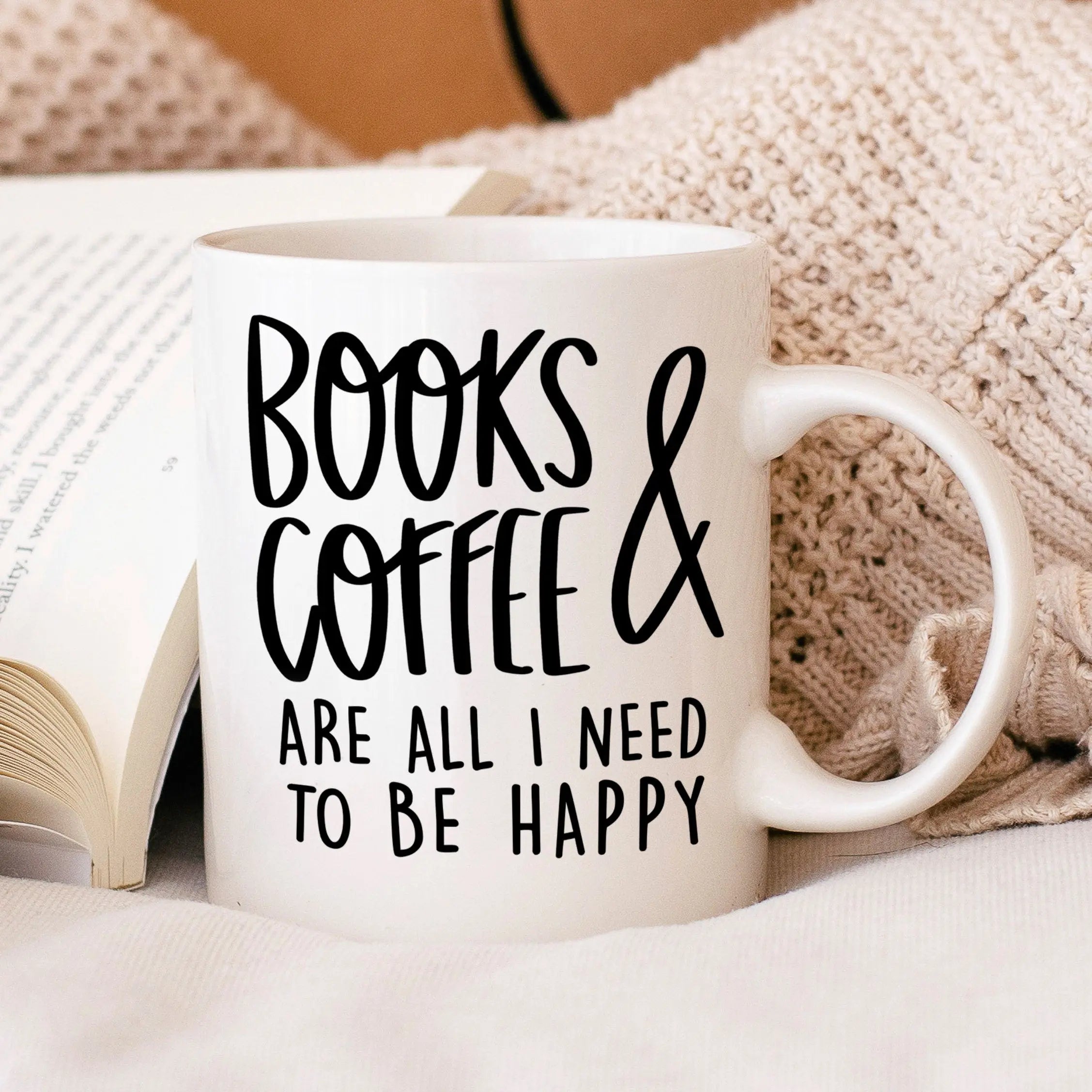 Book Lover Mug - Ceramic Coffee Mug for Book Club Gifts & Reader Gift Ideas 11 oz or 15 oz