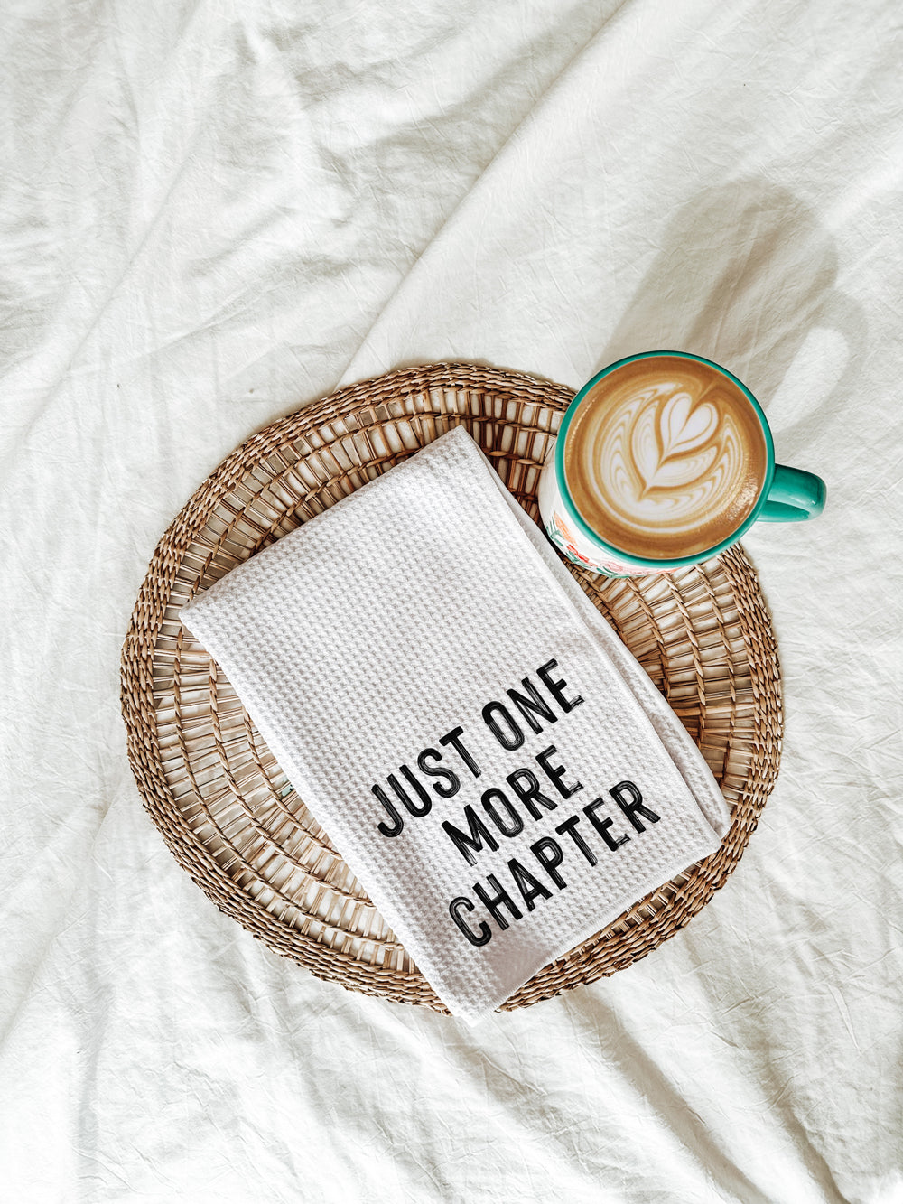Just One More Chapter Bookish Tea Towel