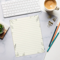 DipaliZ Leaf Pattern Ruled Notepad Magnetic Backing 120 Gsm