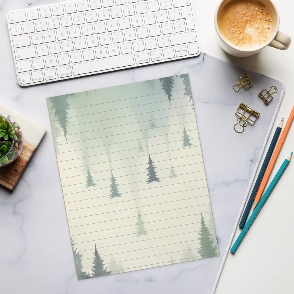 DipaliZ Forest Landscape Notepad Tear-away Pages 6x9