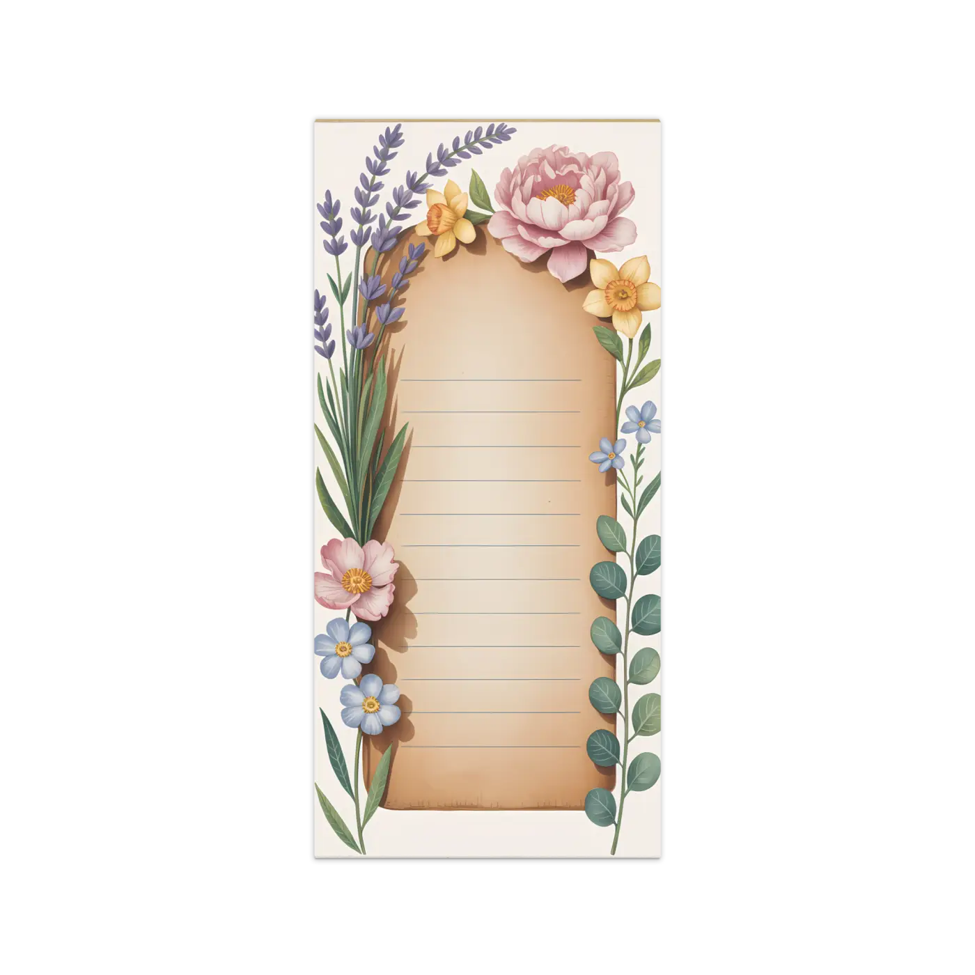 DipaliZ Ruled Notepad Spring Floral Magnetic Daily Notes Ruled