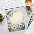 DipaliZ Pansy Flower Border Weekly Plans Notepad Paper