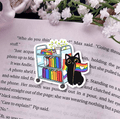 Pride Cat Library Cart Laminated Sticker