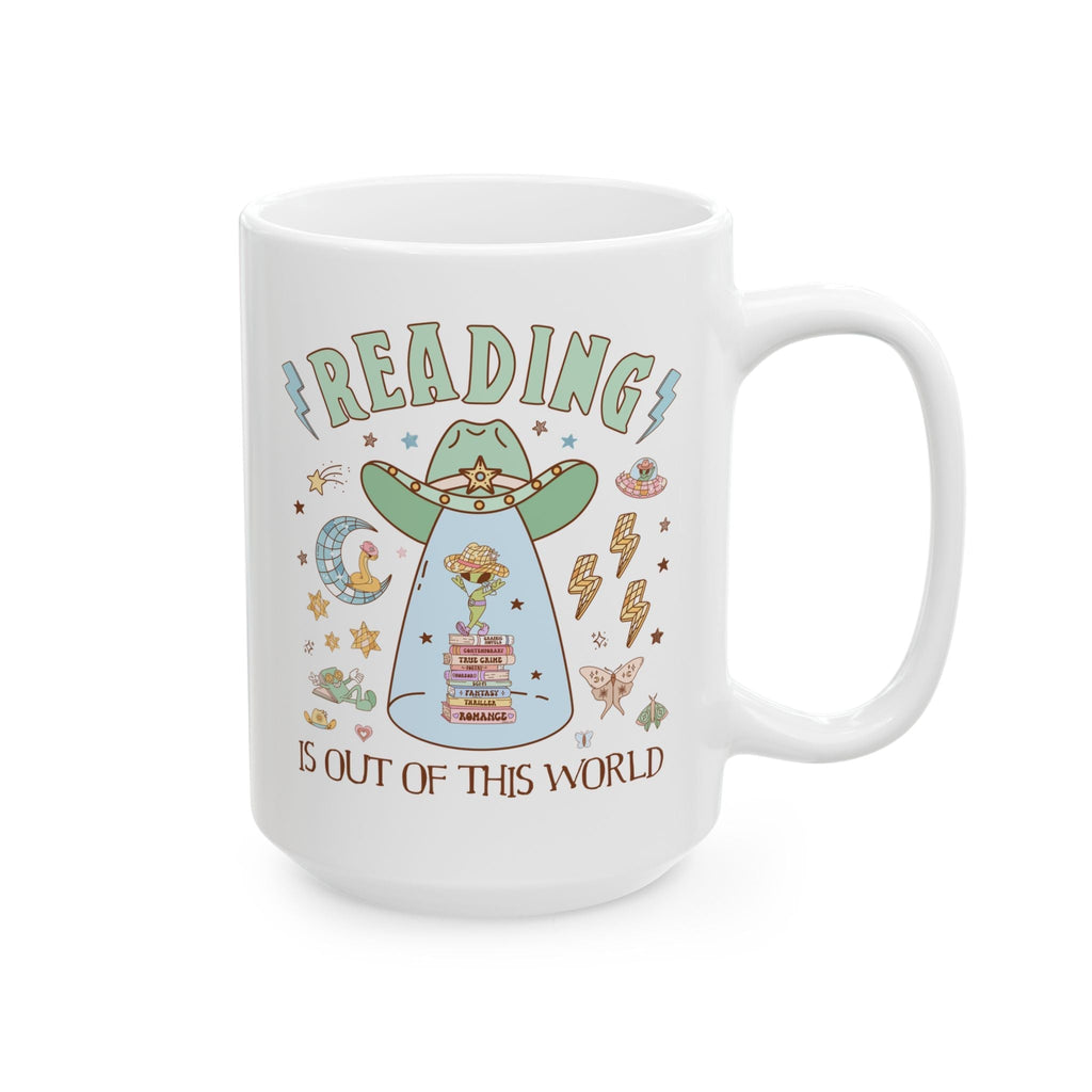 Reading is Out of This World: Funny Bookish Alien Mug