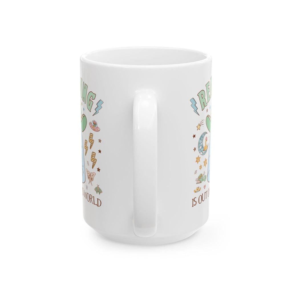 Reading is Out of This World: Funny Bookish Alien Mug