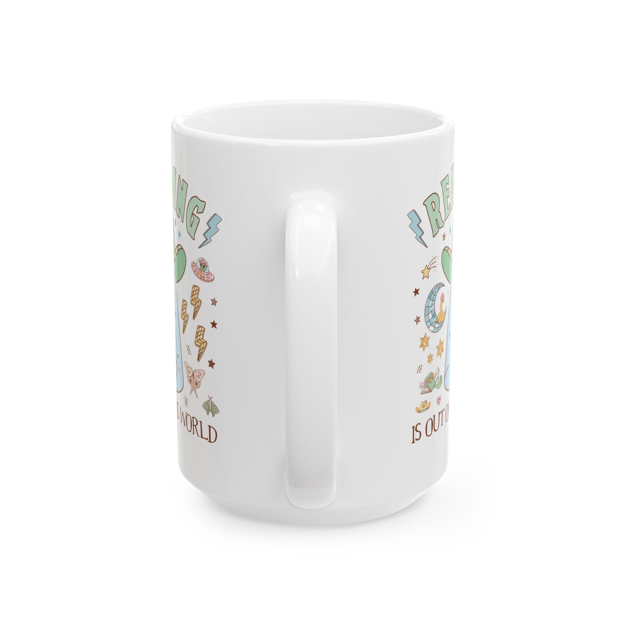 Reading is Out of This World: Funny Bookish Alien Mug