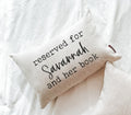 Book Pillow - Reserved For Custom Name Pillow