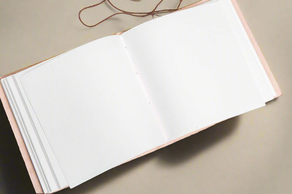 World Map 7x7 Leather Journal | Embossed Square Travel Diary