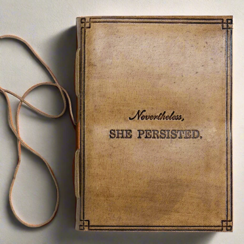 "Nevertheless, She Persisted" Leather Journal