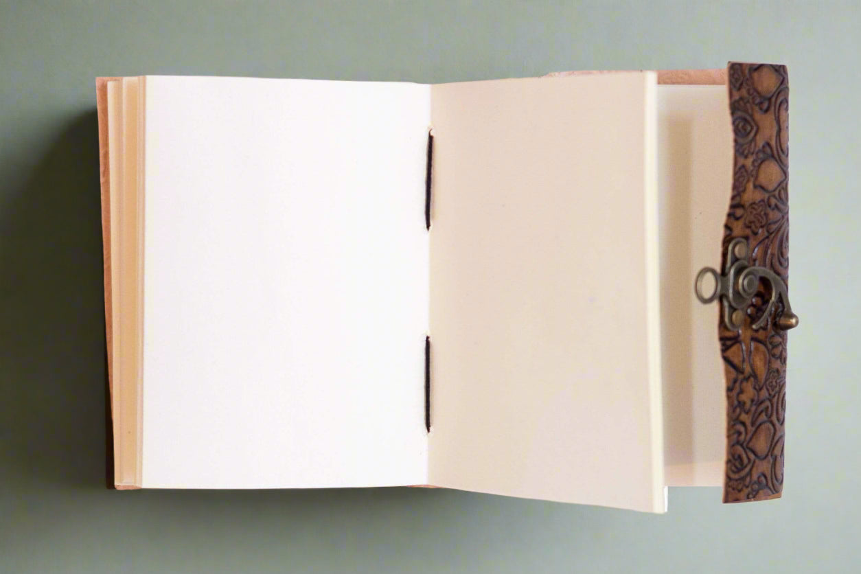 Floral Embossed Latch Journal