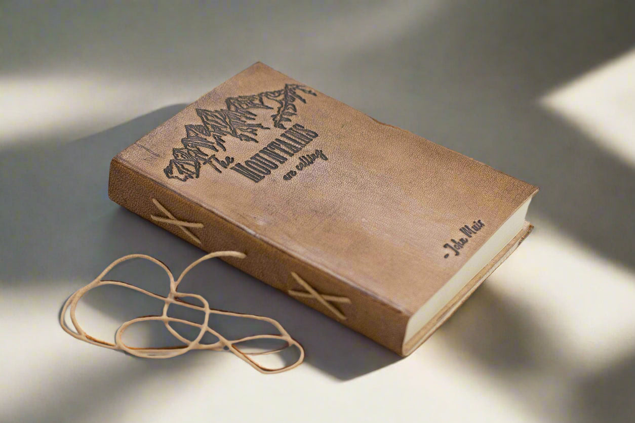 John Muir Quote Leather Journal - "The Mountains Are Calling" Adventure Diary