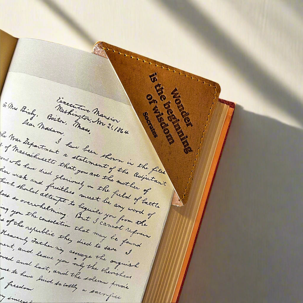 Square Leather Bookmarks