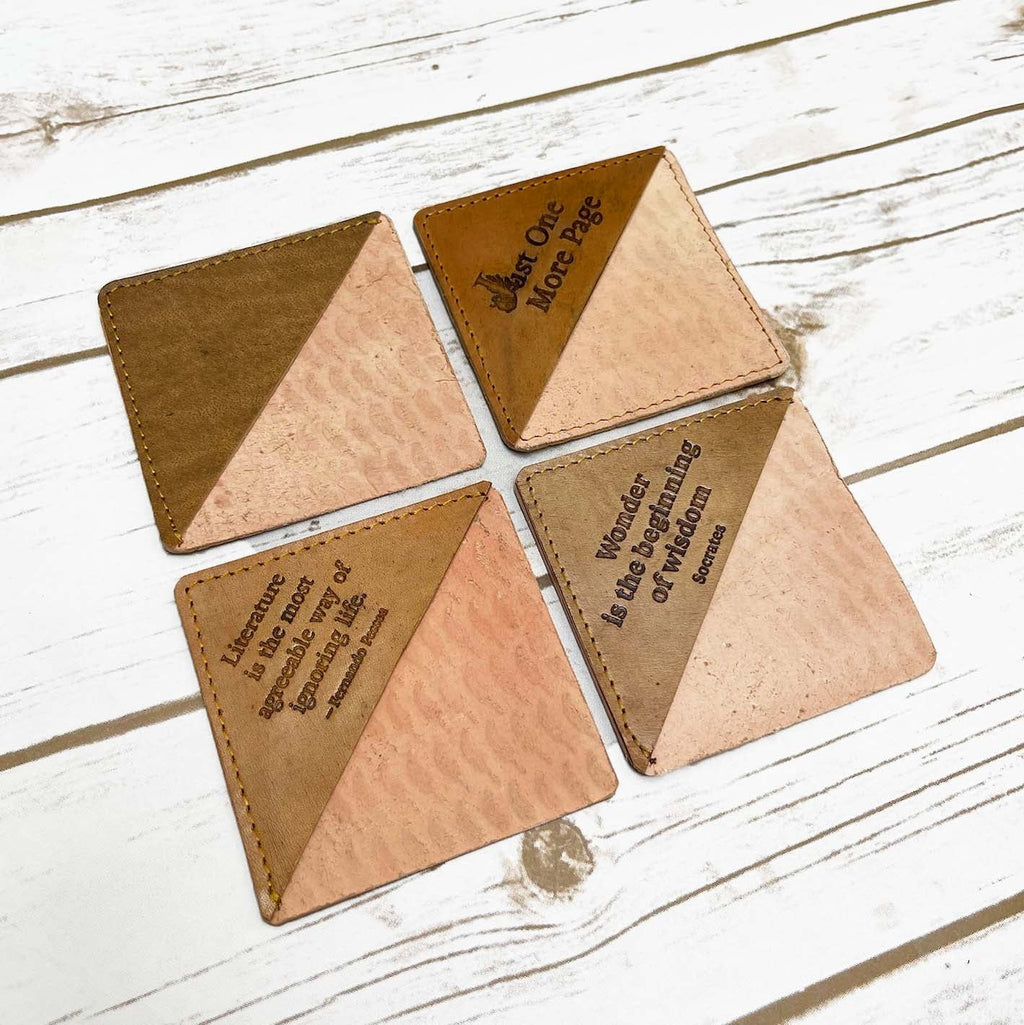 Square Leather Bookmarks