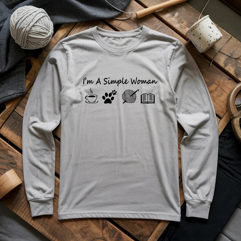 Simple Crocheter Long Sleeve T-shirt