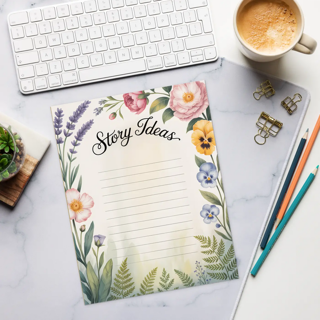 DipaliZ Flower Notepad Magnetic Desk Essential Size Options