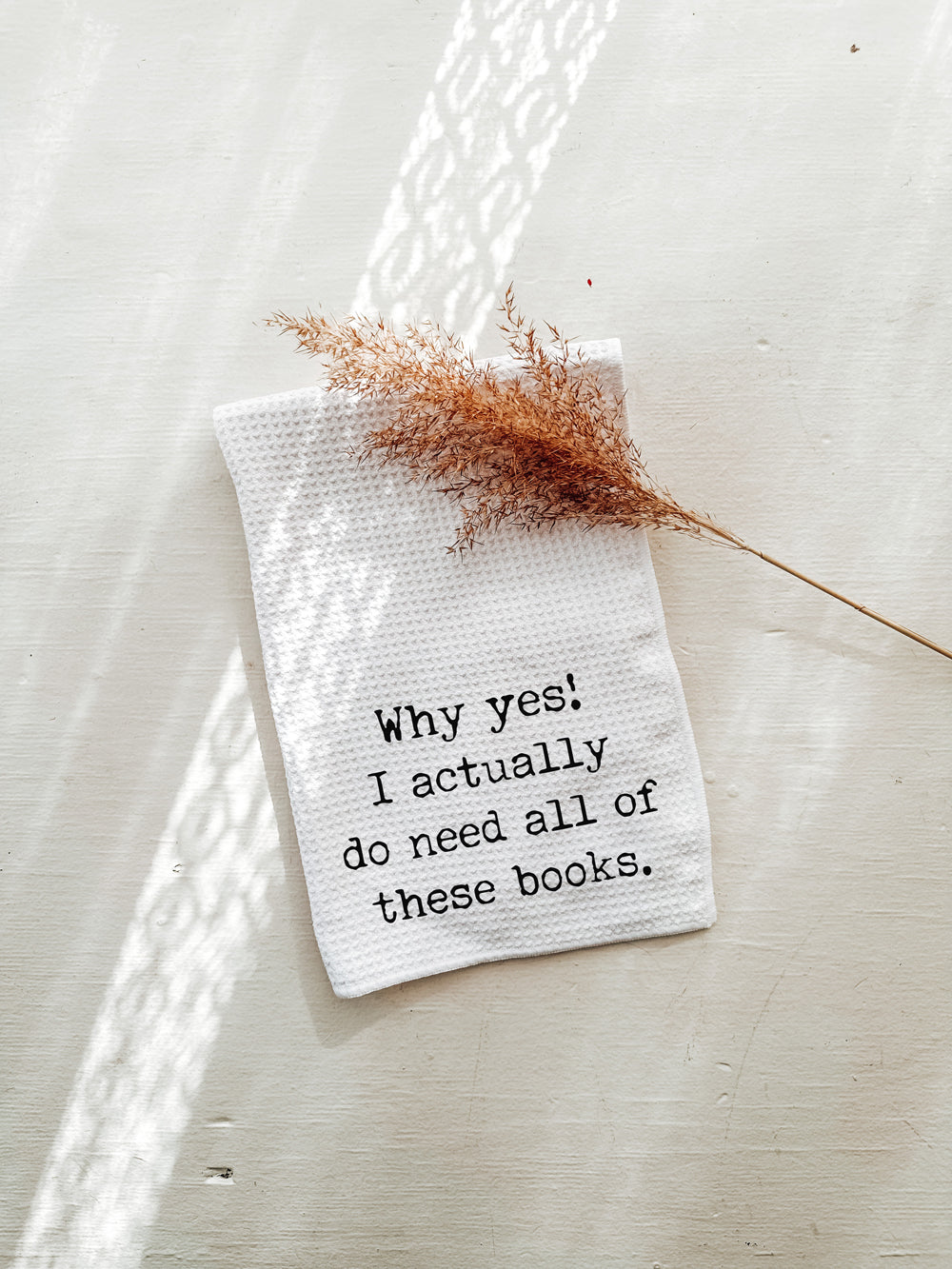 Why Yes Book Tea Towel