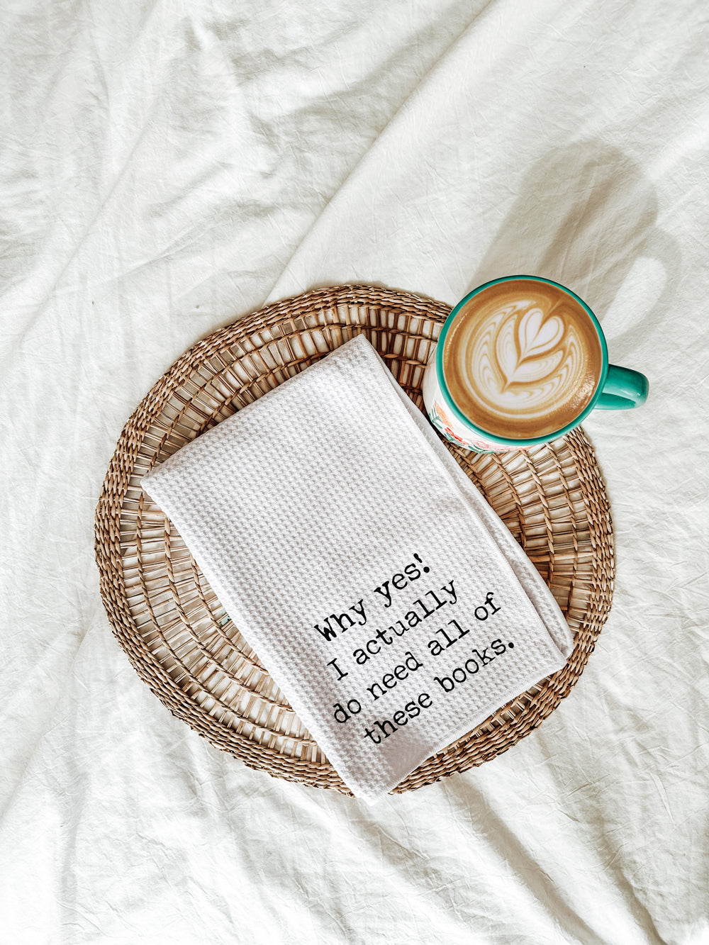 Why Yes Book Tea Towel